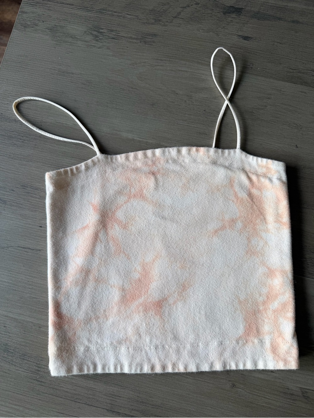 American Eagle Spaghetti Strap Pink Tie Dye Crop Top